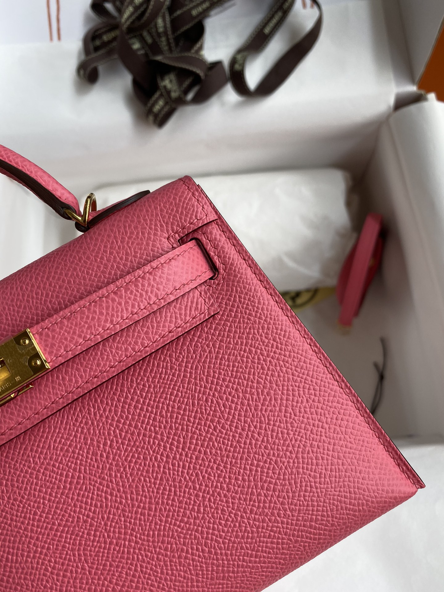 Hermes Kelly Mini II Bag 19CM In Rose Pink Epsom Leather